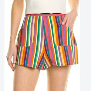 Frances Valentine women’s multicolor Zip Shorts Multi Stripe Size 10